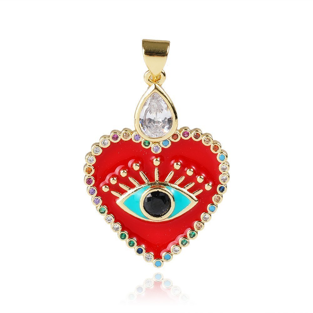 Heart Evil Eye Pendant P 501