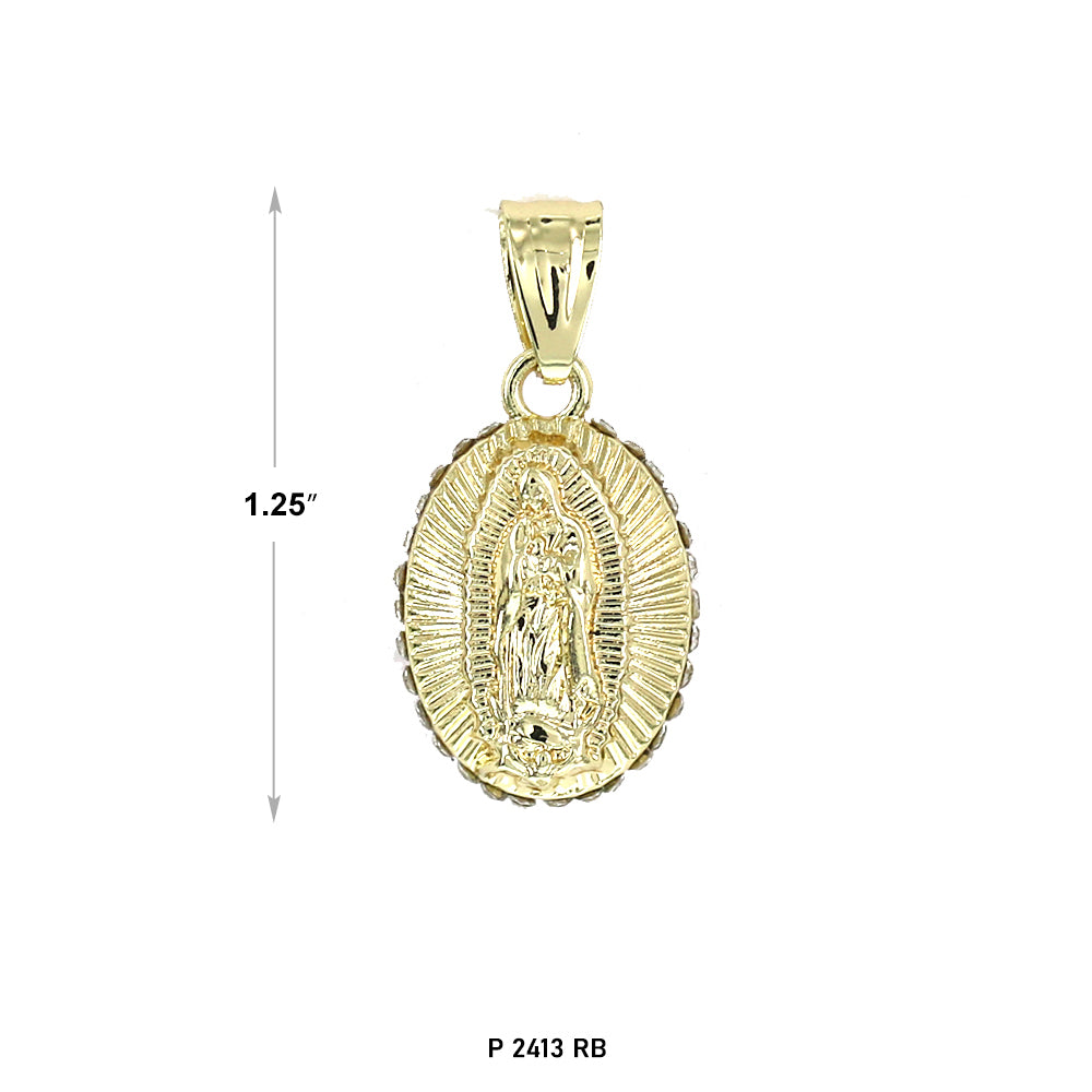 Guadalupe Oval Stone Pendant P 2413 RB