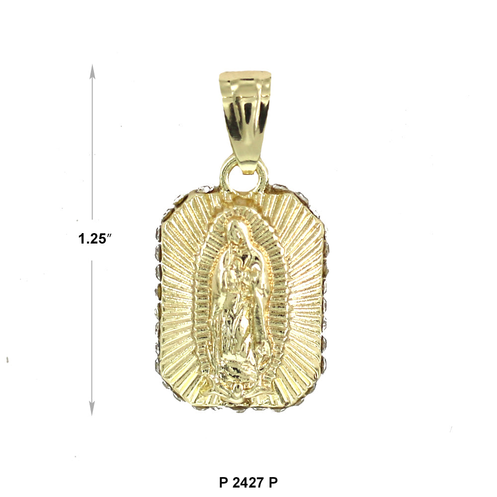 Guadalupe Square Stone Pendant P 2427 P