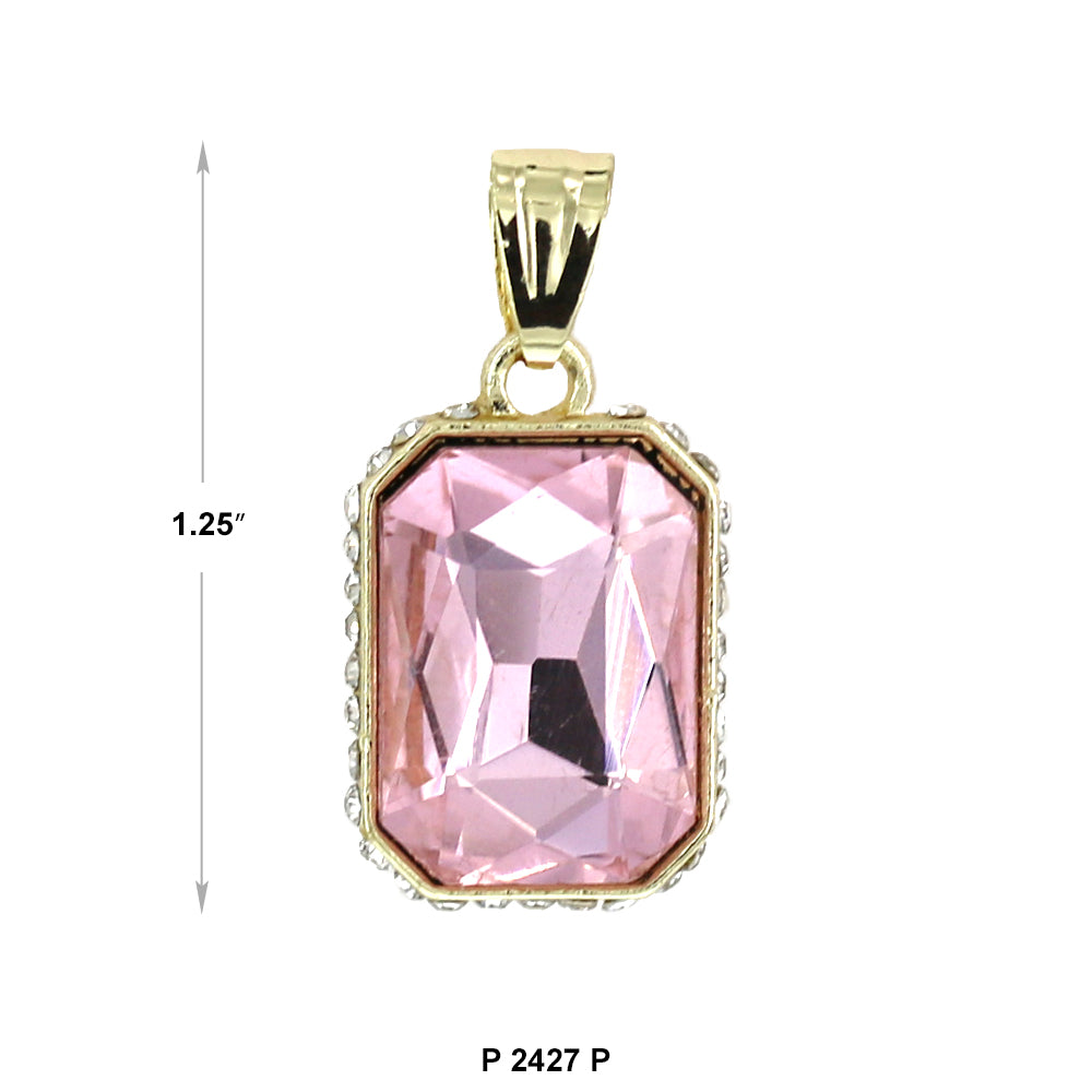 Guadalupe Square Stone Pendant P 2427 P