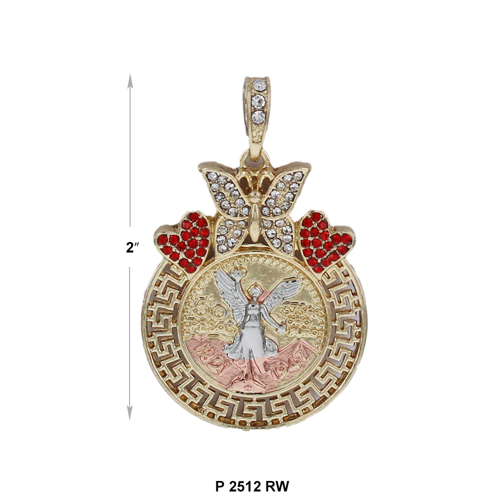 Butterfly Coin Pendant P 2512 RW