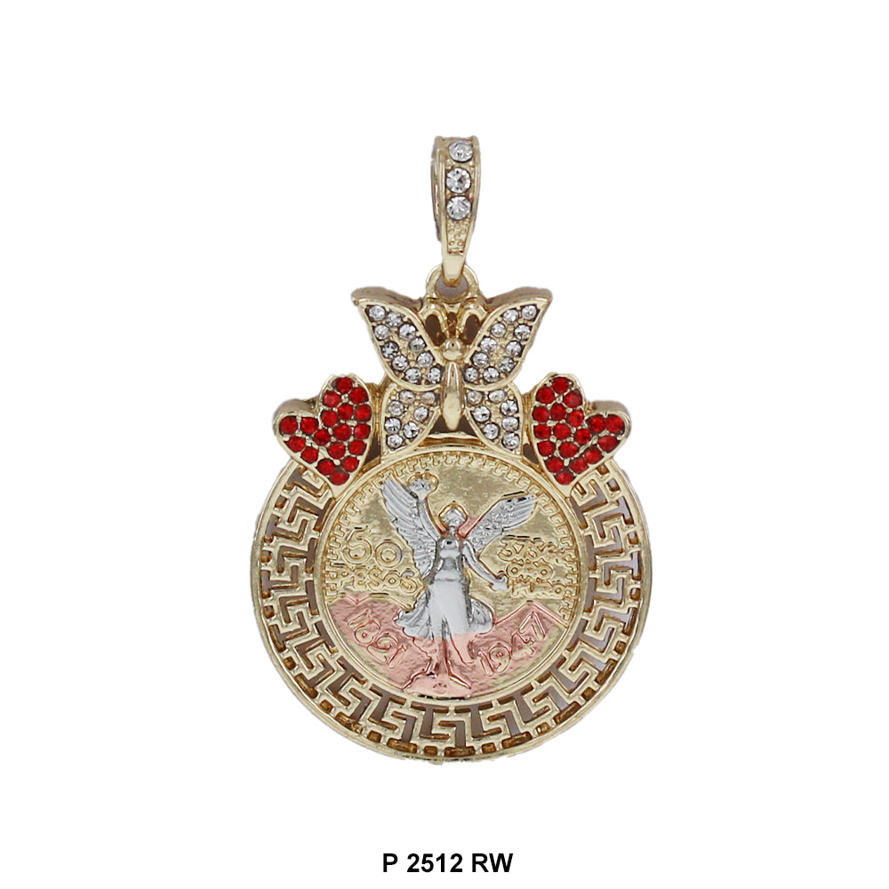 Butterfly Coin Pendant P 2512 RW