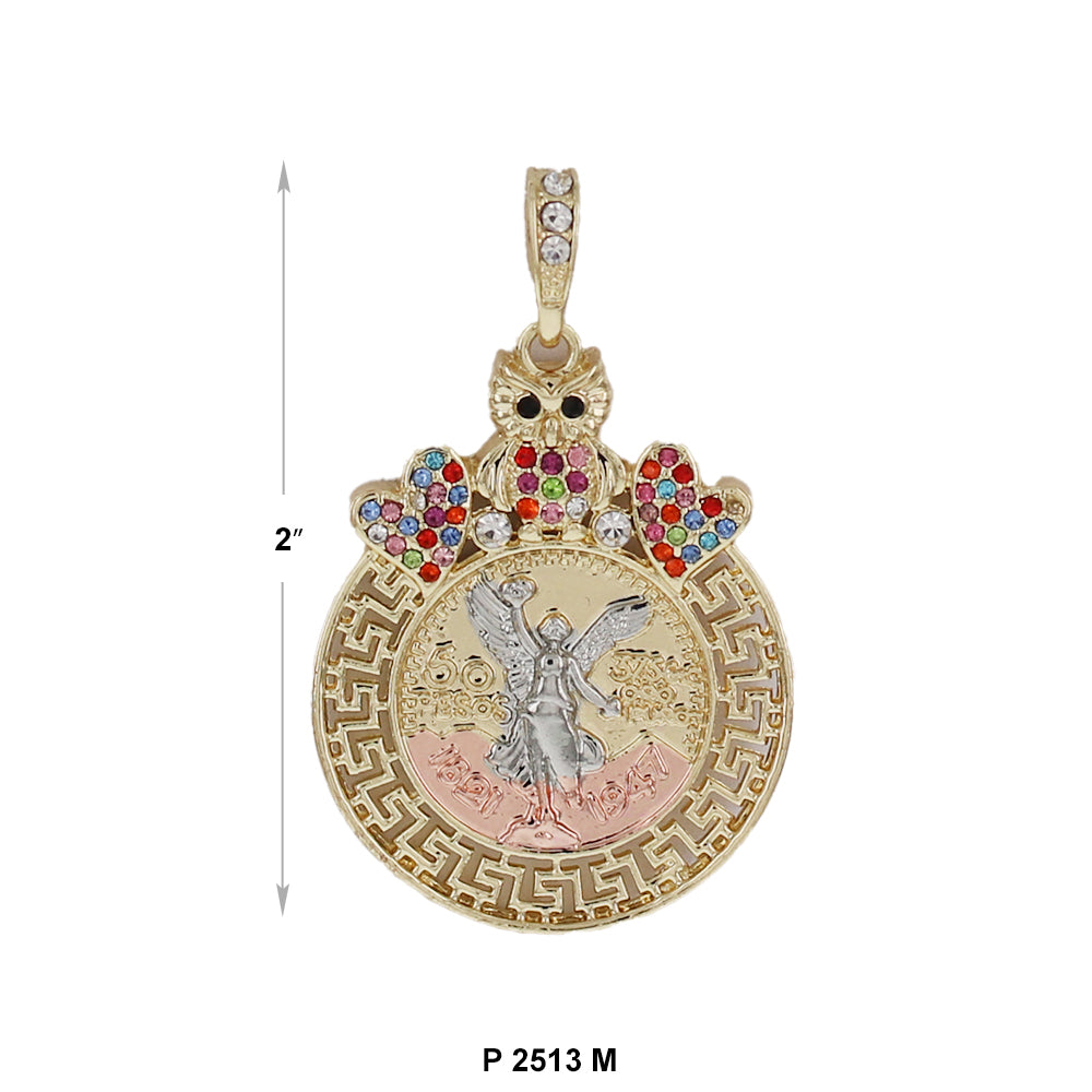 Owl Coin Pendant P 2513 M