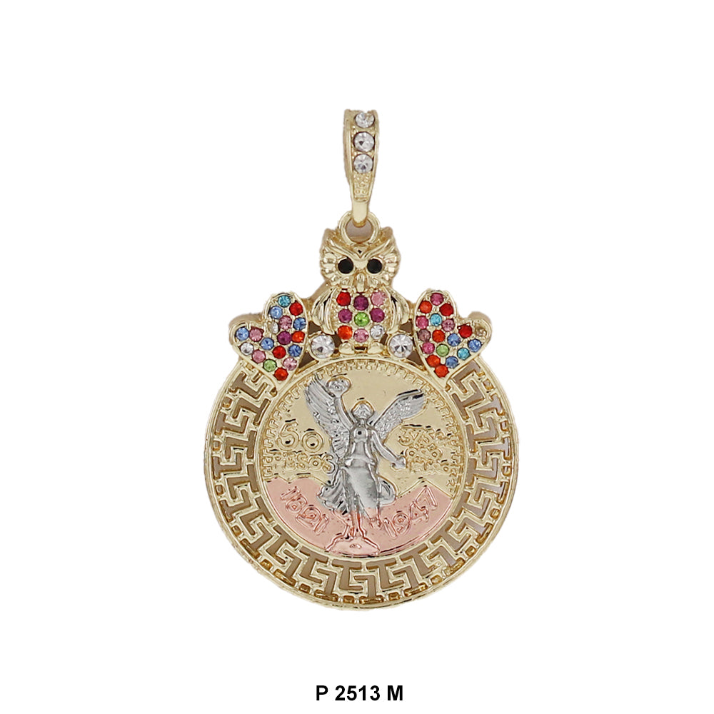 Owl Coin Pendant P 2513 M