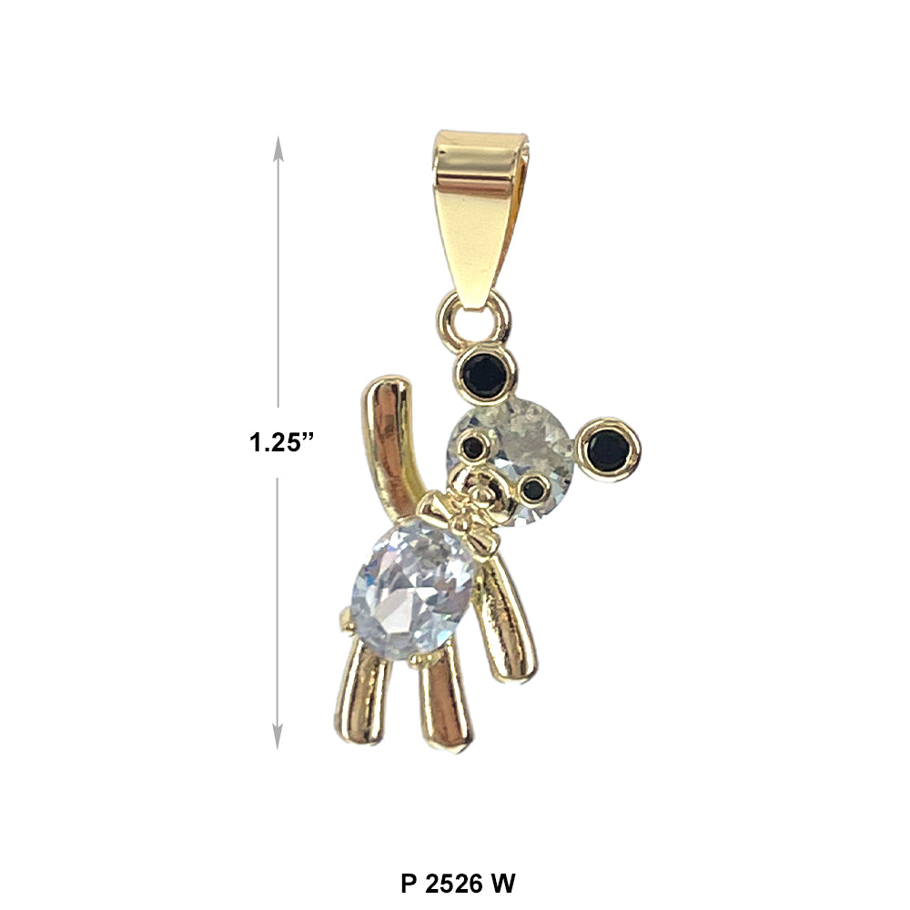 Bear Pendant P 2526 W