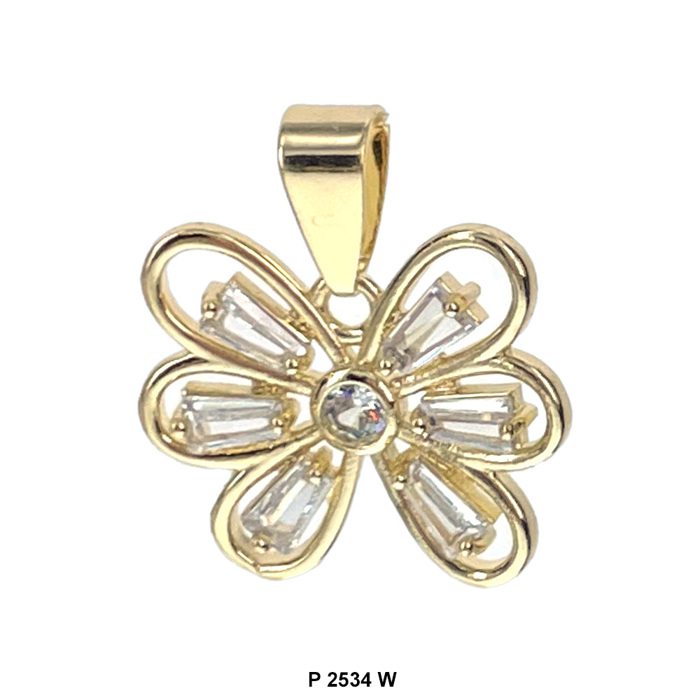 Flower Pendant P 2534 W