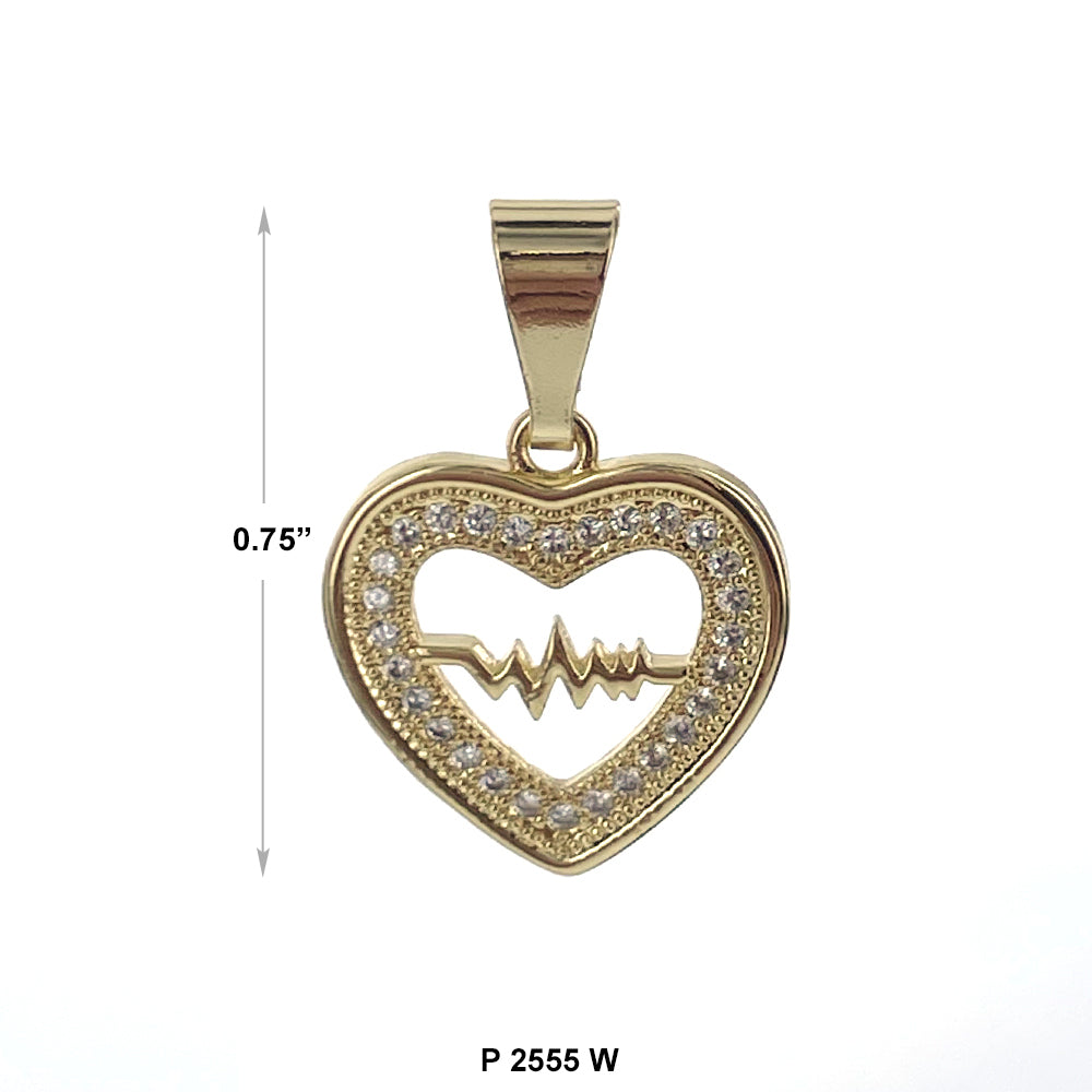 Heart Beat Pendant P 2555 W