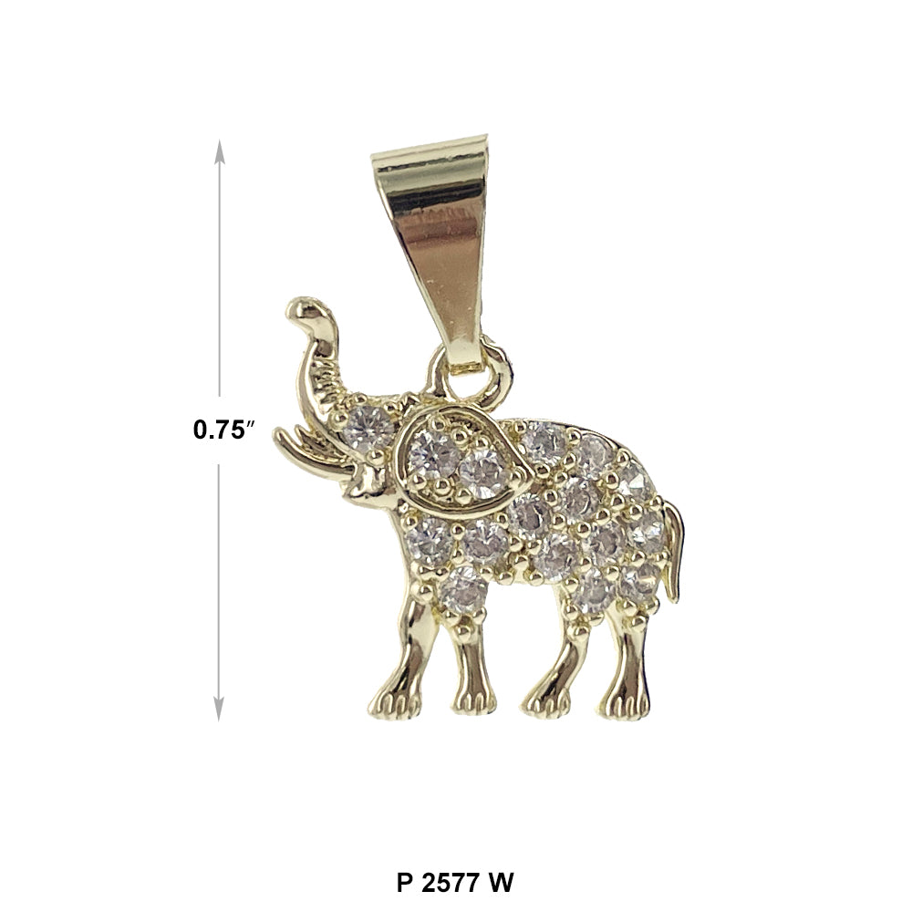 Elephant Pendant P 2577 W