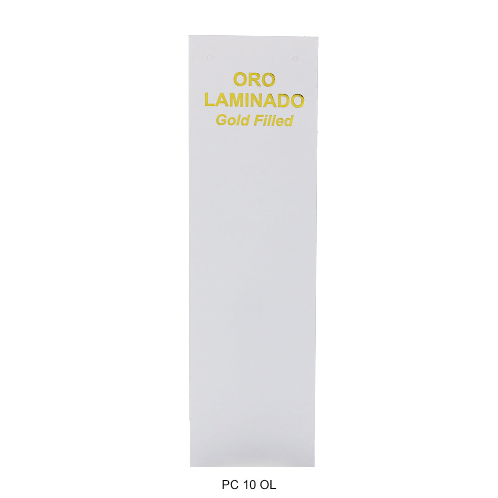 Oro Laminado Packing Card PC 10 OL