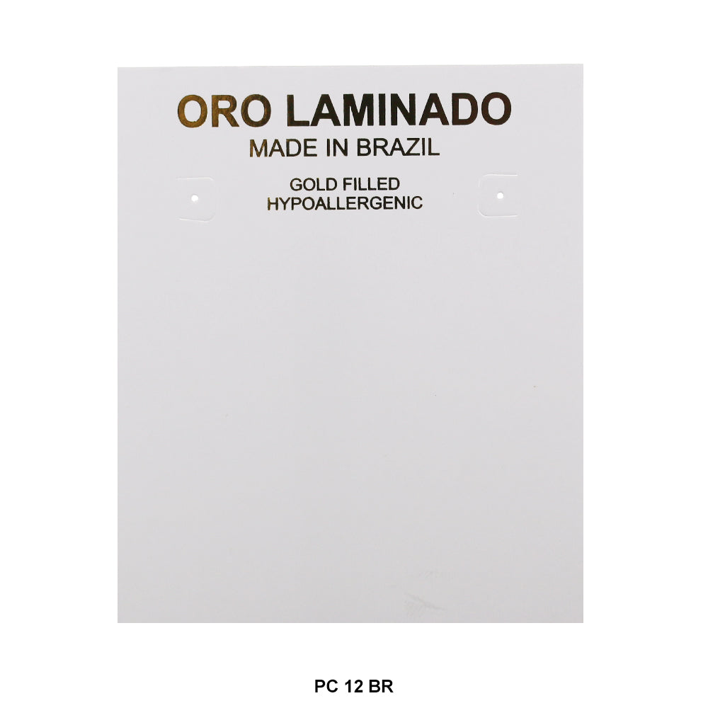 Oro Laminado Made In Brazil Empaque Tarjeta PC 12 BR