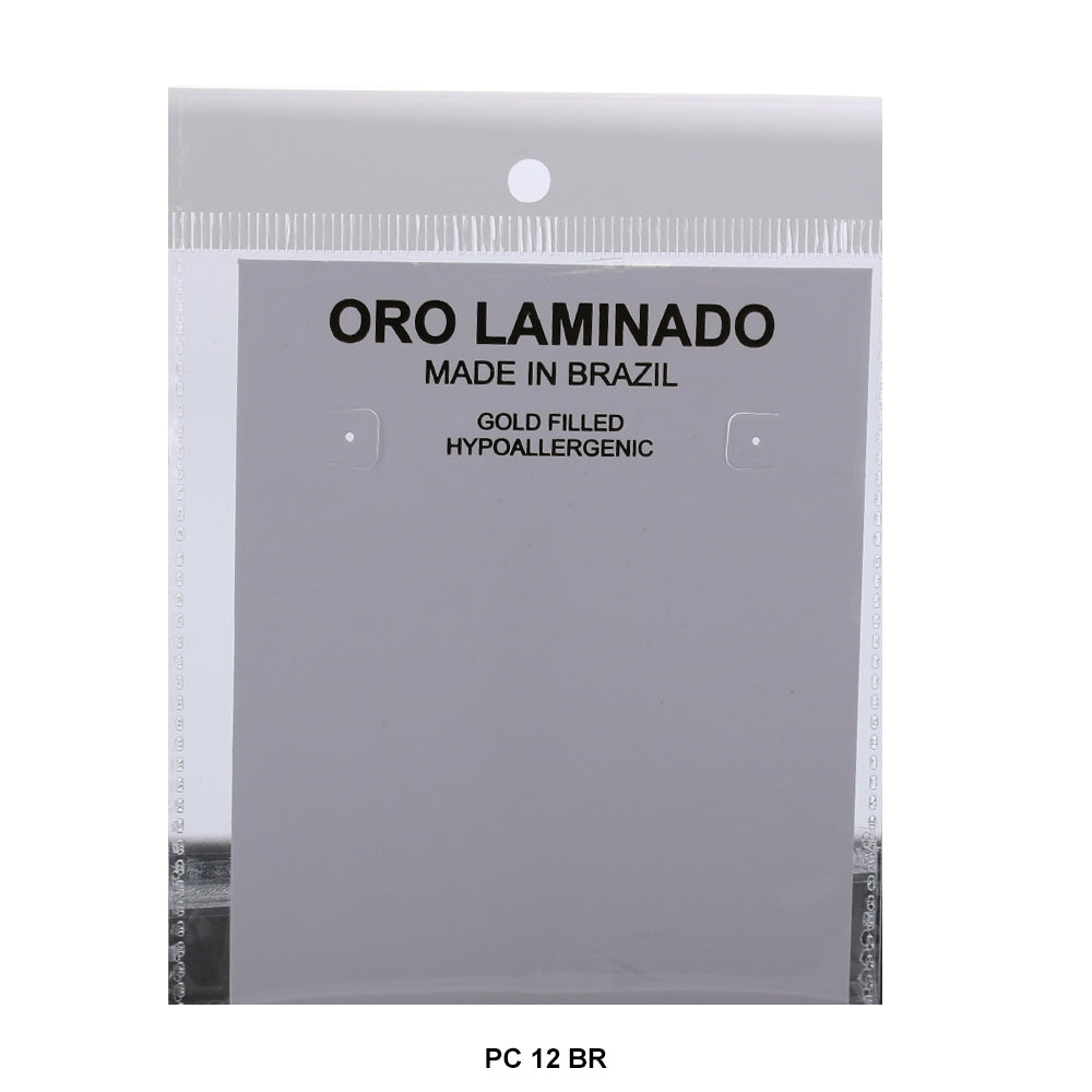 Oro Laminado Made In Brazil Empaque Tarjeta PC 12 BR