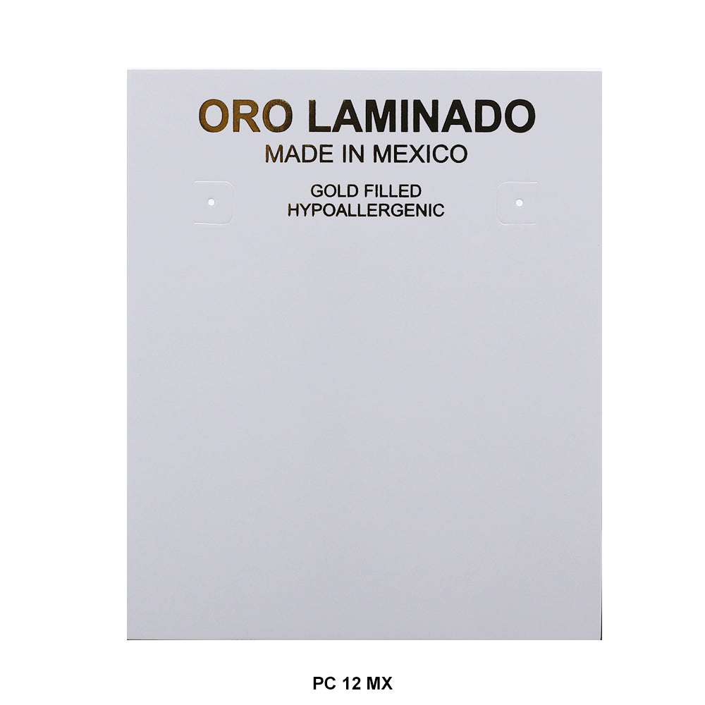 Oro Laminado Made In Mexico Packing Card PC 12 MX