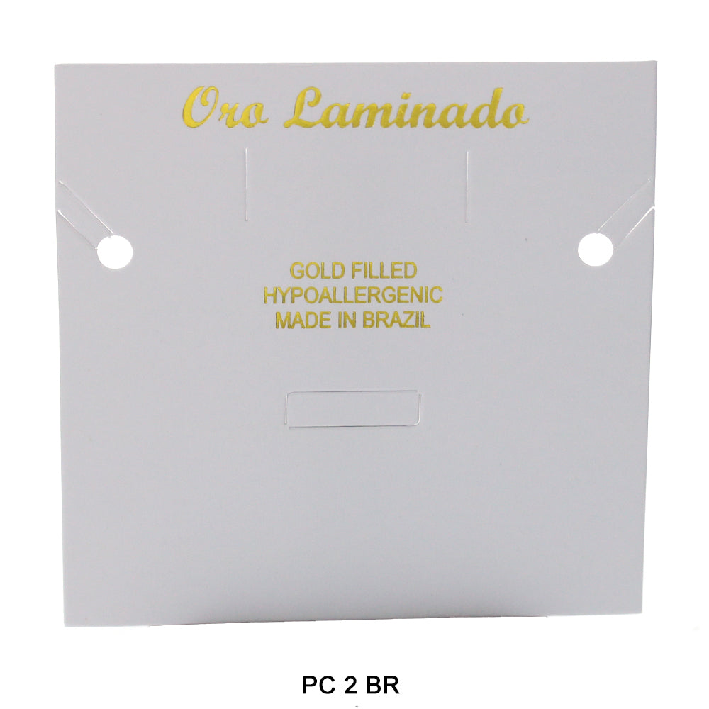 Oro Laminado Made In Brazil Empaque Tarjeta PC 2 BR