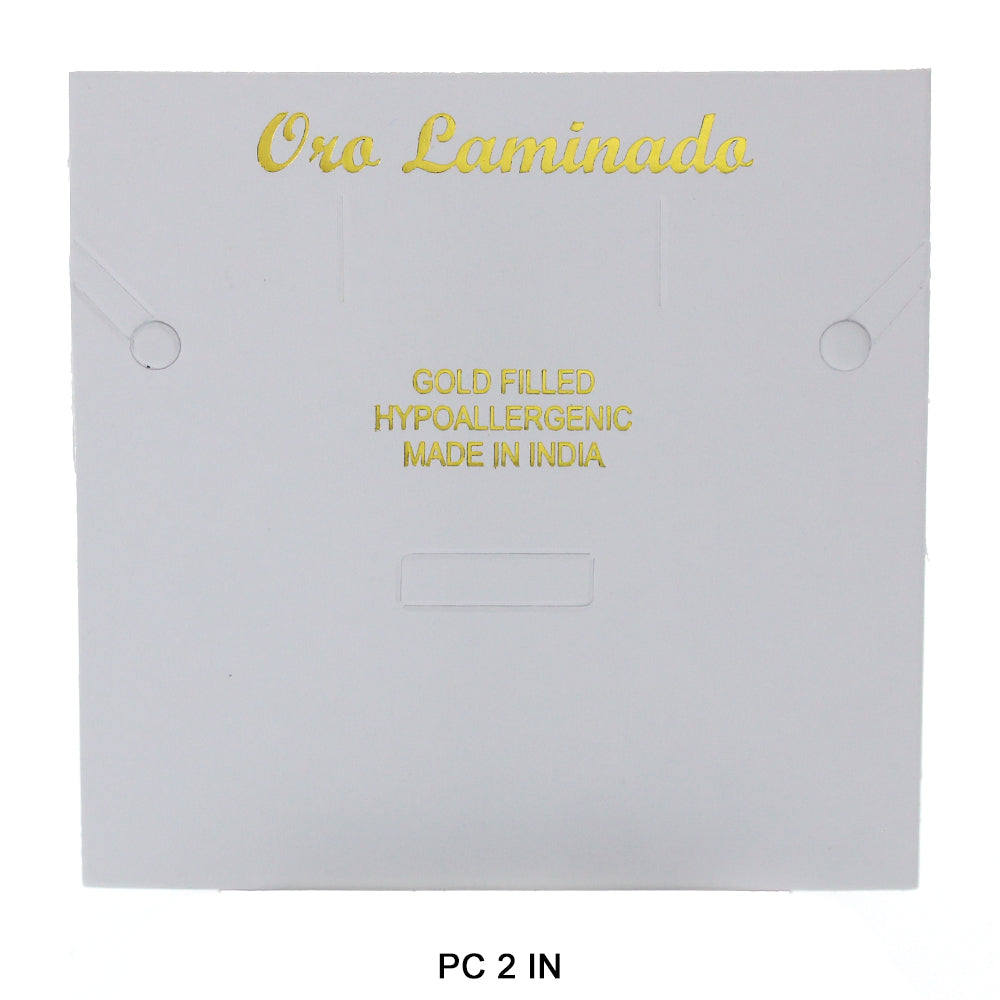 Oro Laminado Made In India Empaque Tarjeta PC 2 IN