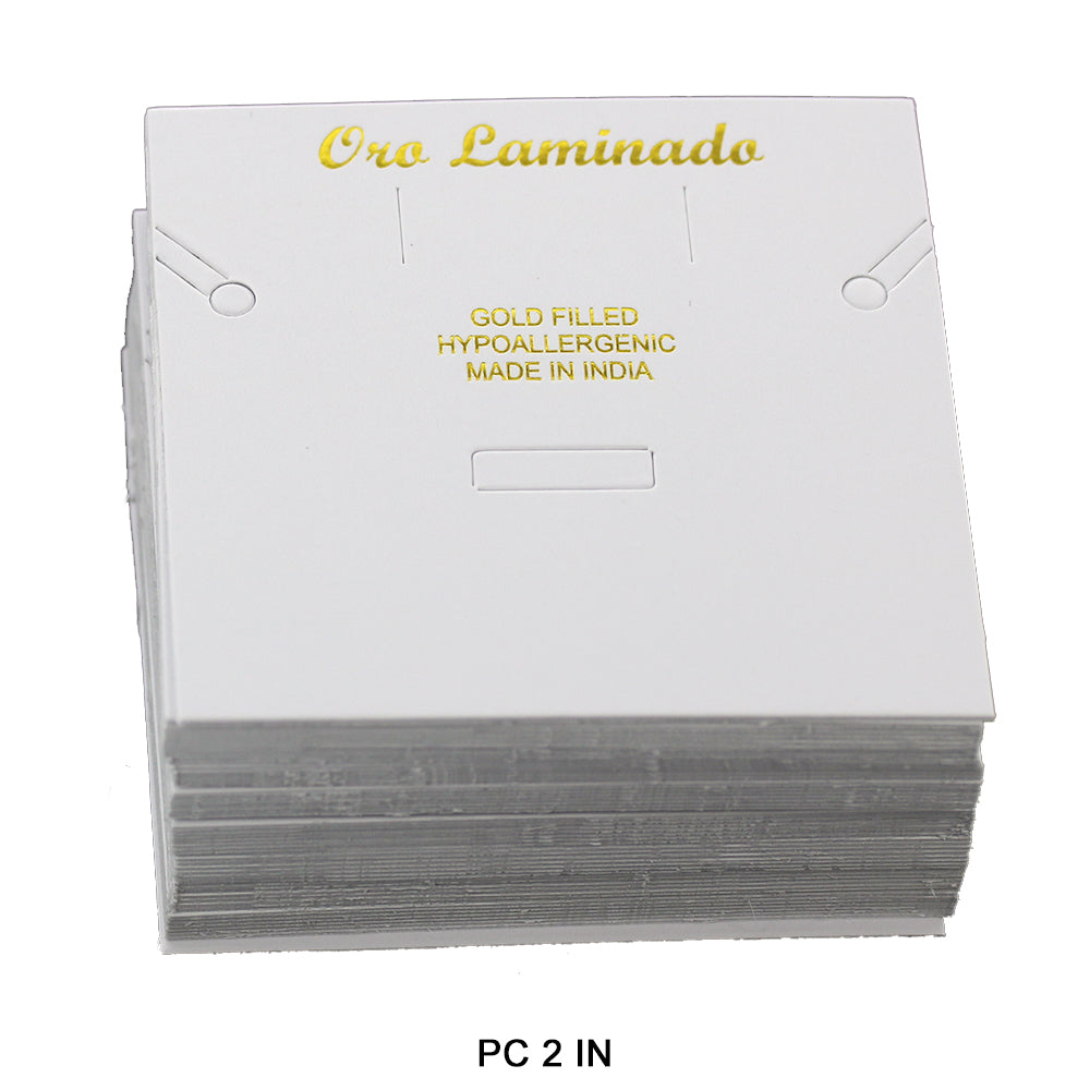 Oro Laminado Made In India Empaque Tarjeta PC 2 IN