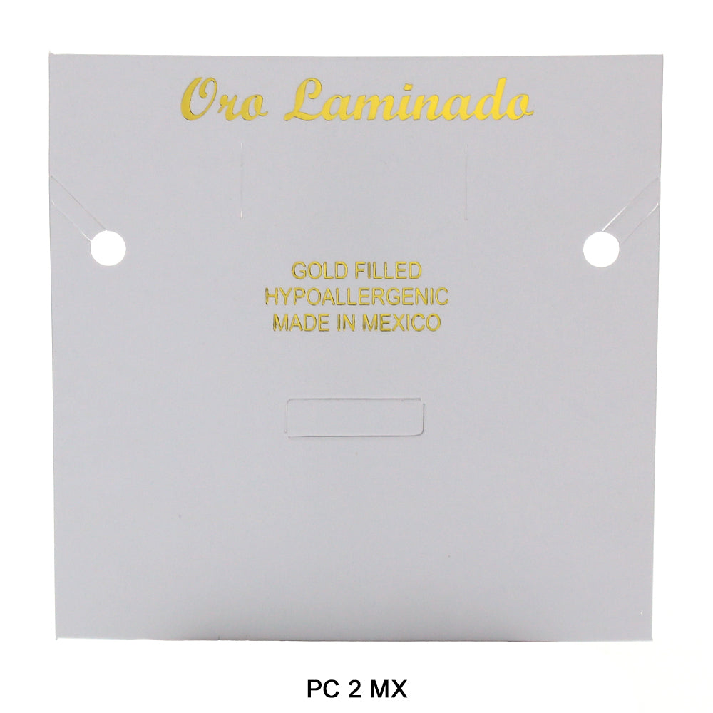 Oro Laminado Made In Mexico Empaque Tarjeta PC 2 MX