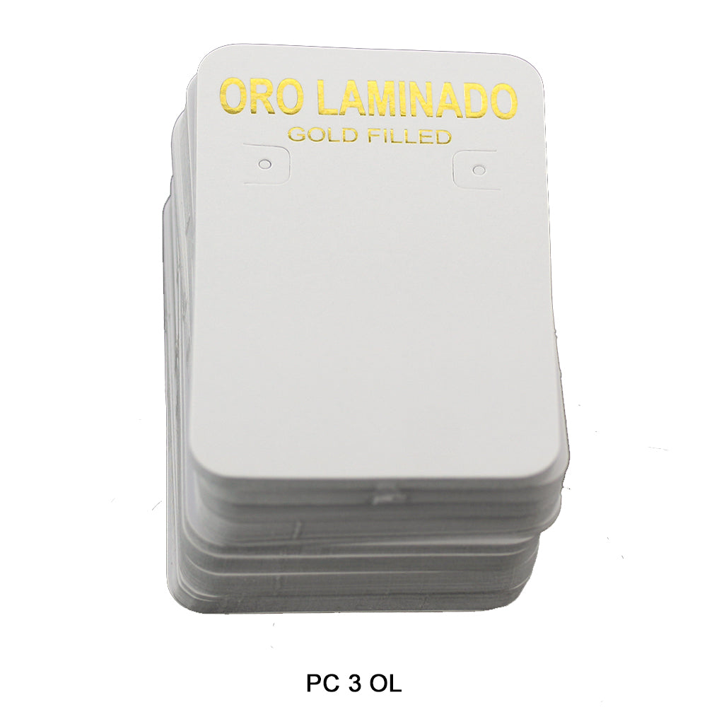 Oro Laminado Packing Card PC 3 OL