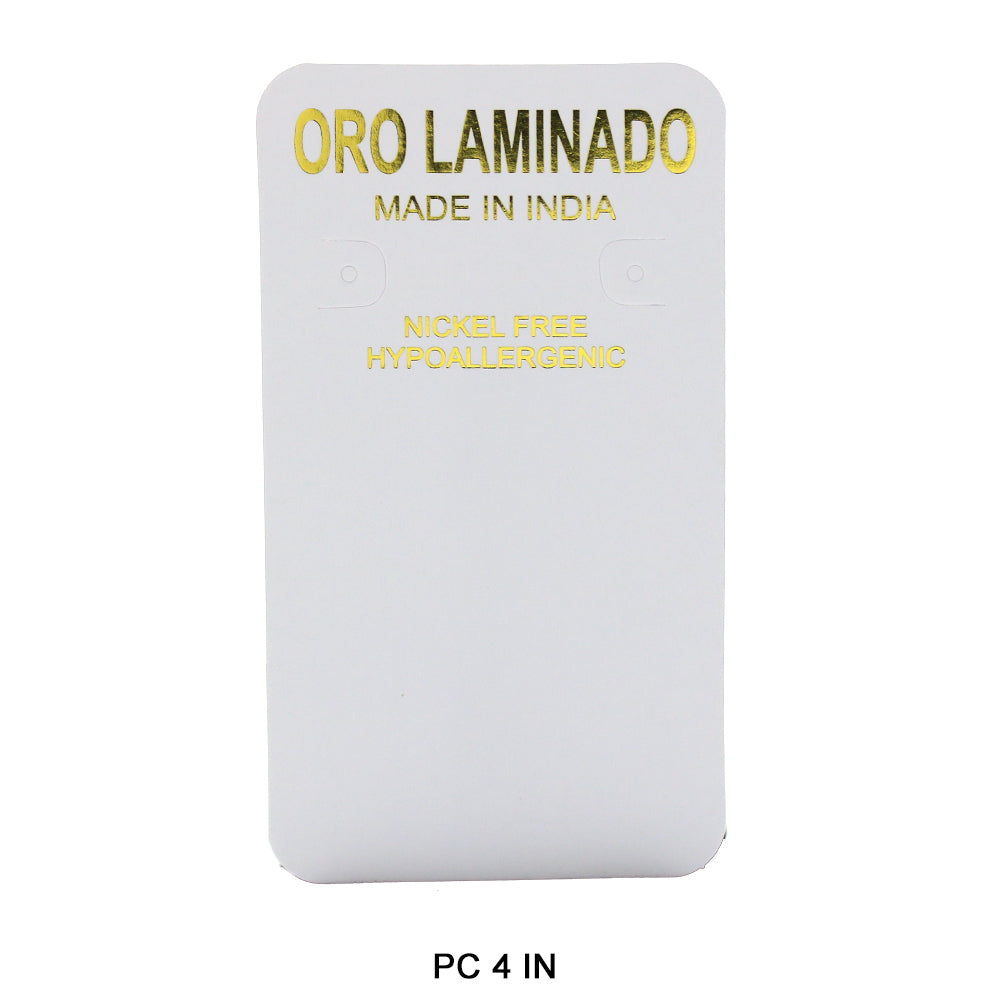 Oro Laminado Made In India Packing Card PC 4 IN