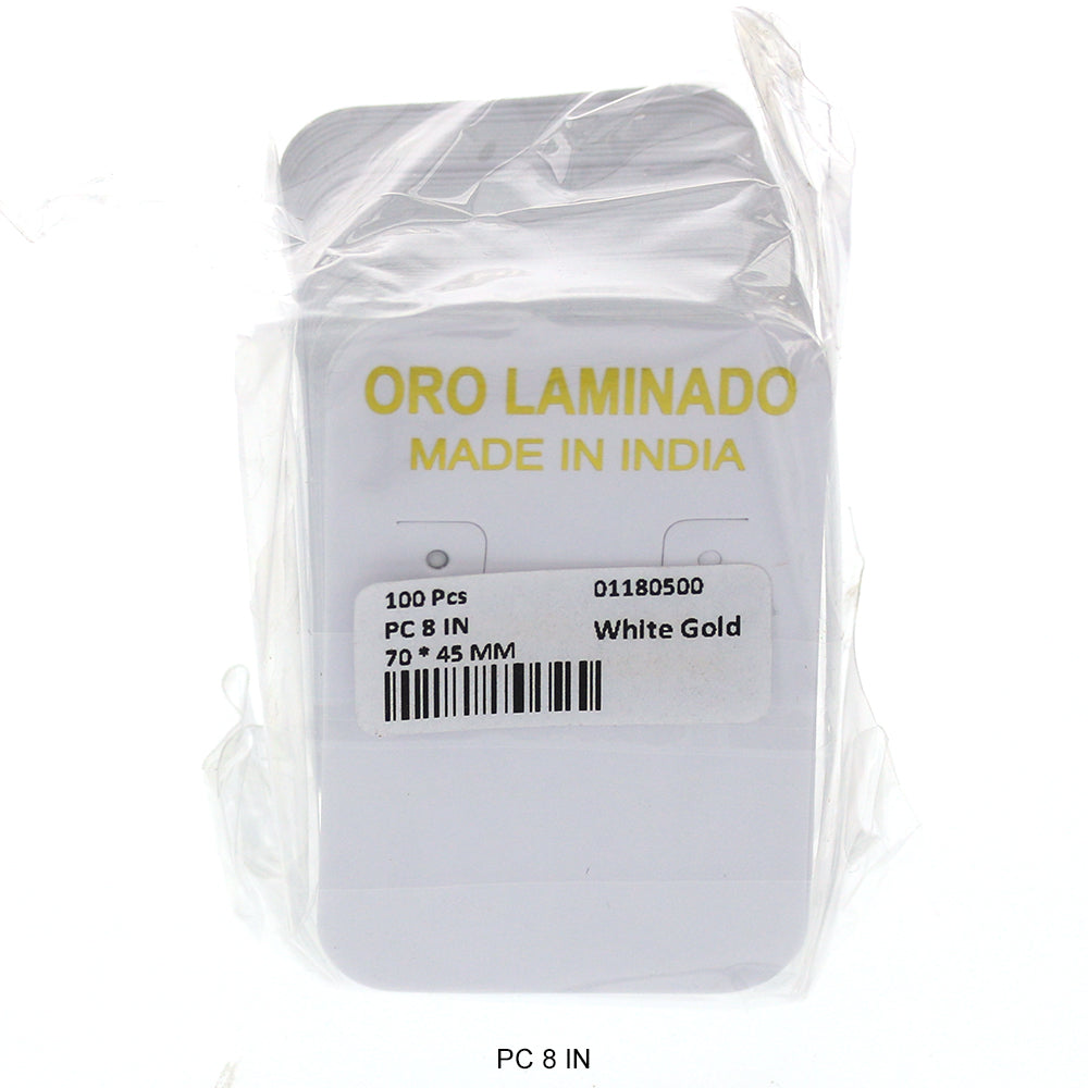 Oro Laminado Made In India Empaque Tarjeta PC 8 IN