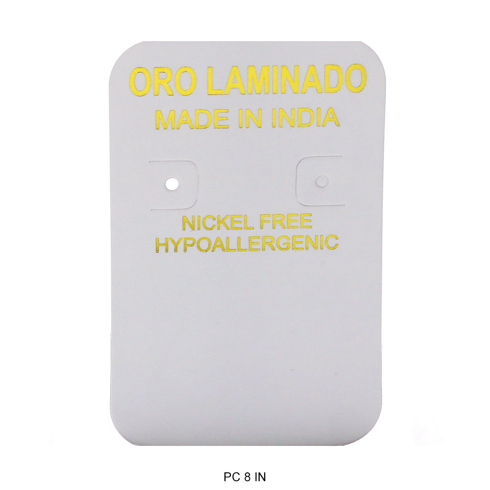 Oro Laminado Made In India Empaque Tarjeta PC 8 IN
