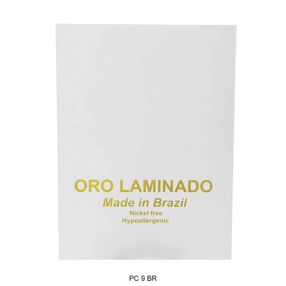 Oro Laminado Made In Brazil Empaque Tarjeta PC 9 BR