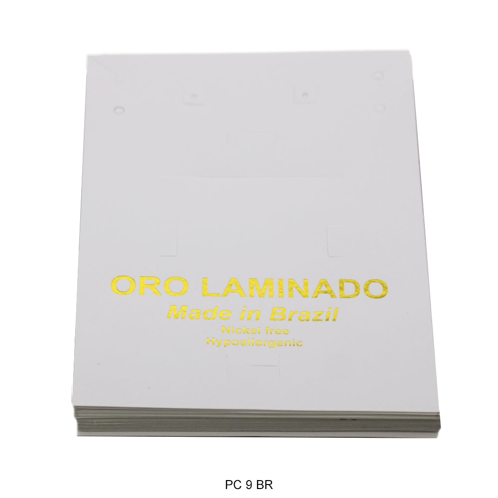 Oro Laminado Made In Brazil Empaque Tarjeta PC 9 BR