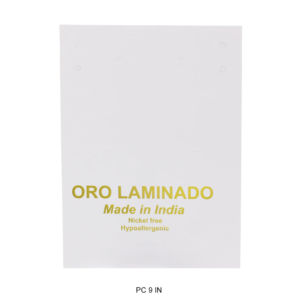 Oro Laminado Made In India Empaque Tarjeta PC 9 IN