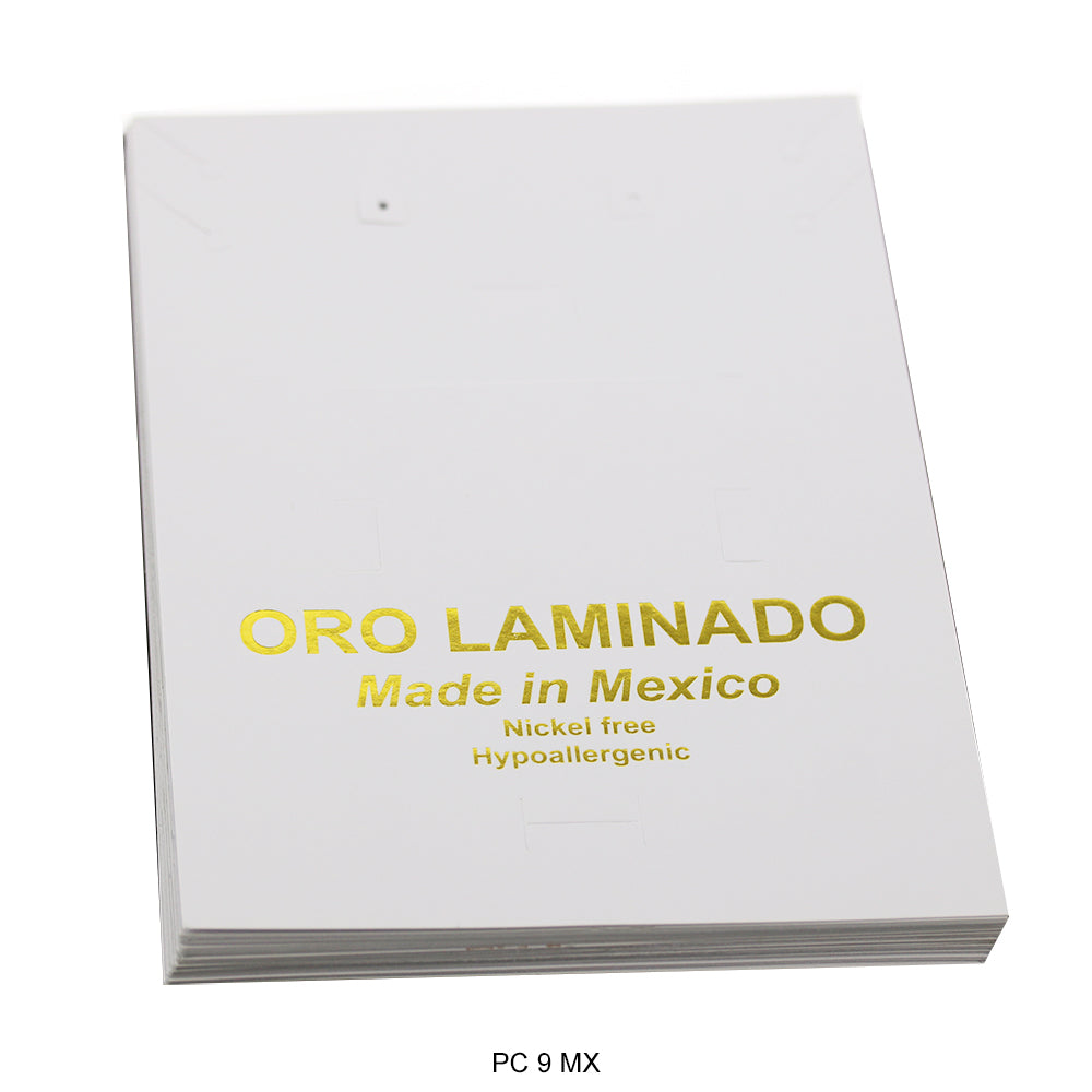 Oro Laminado Made In Mexico Empaque Tarjeta PC 9 MX