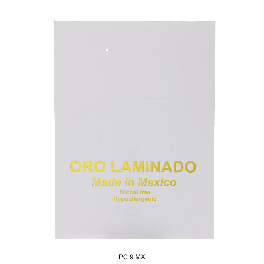 Oro Laminado Made In Mexico Empaque Tarjeta PC 9 MX