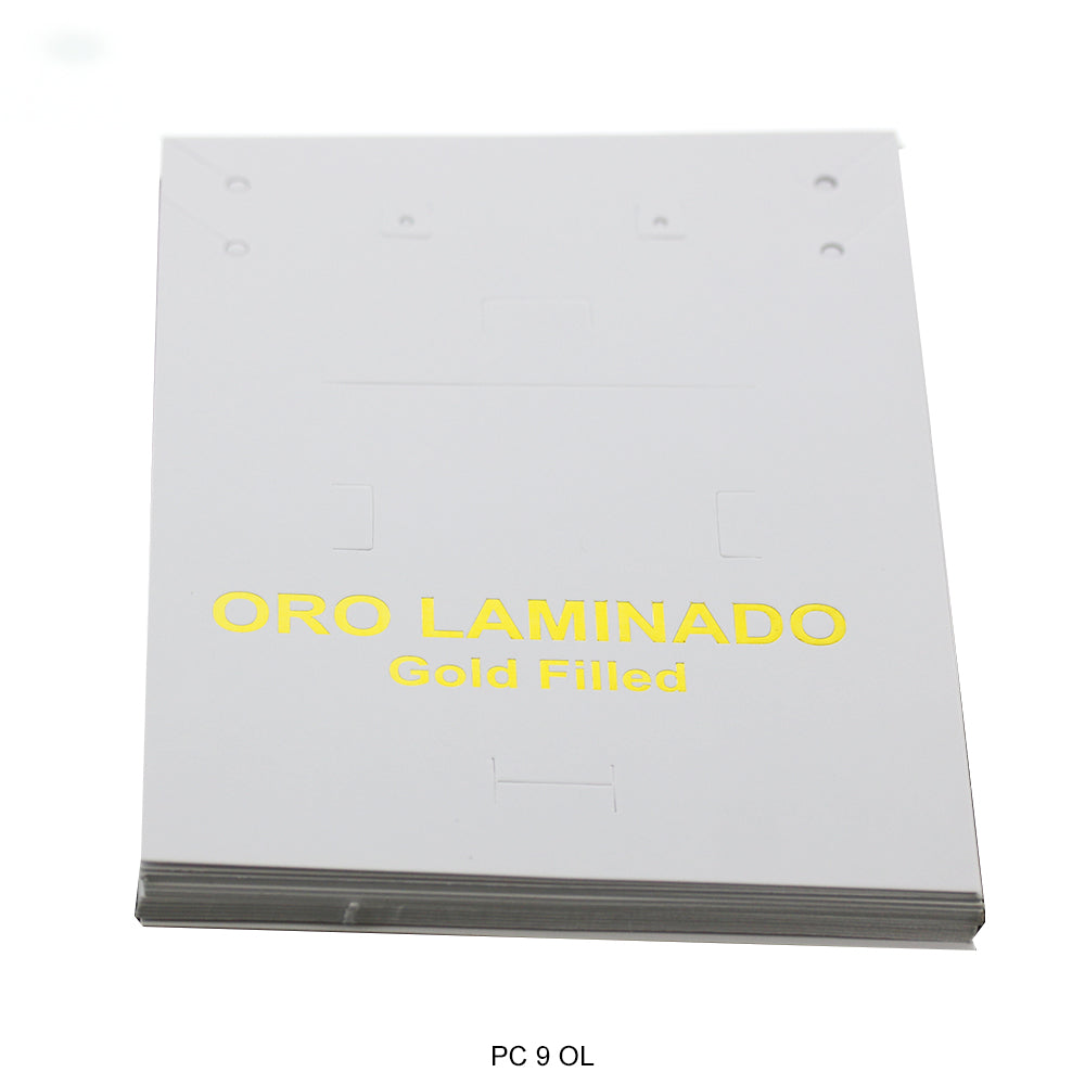 Oro Laminado Packing Card PC 9 OL