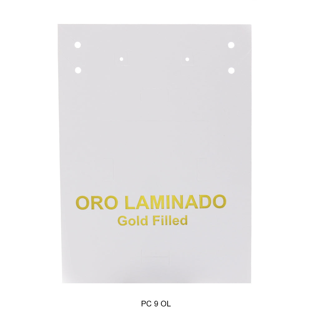 Oro Laminado Empaque Cartón PC 9 OL