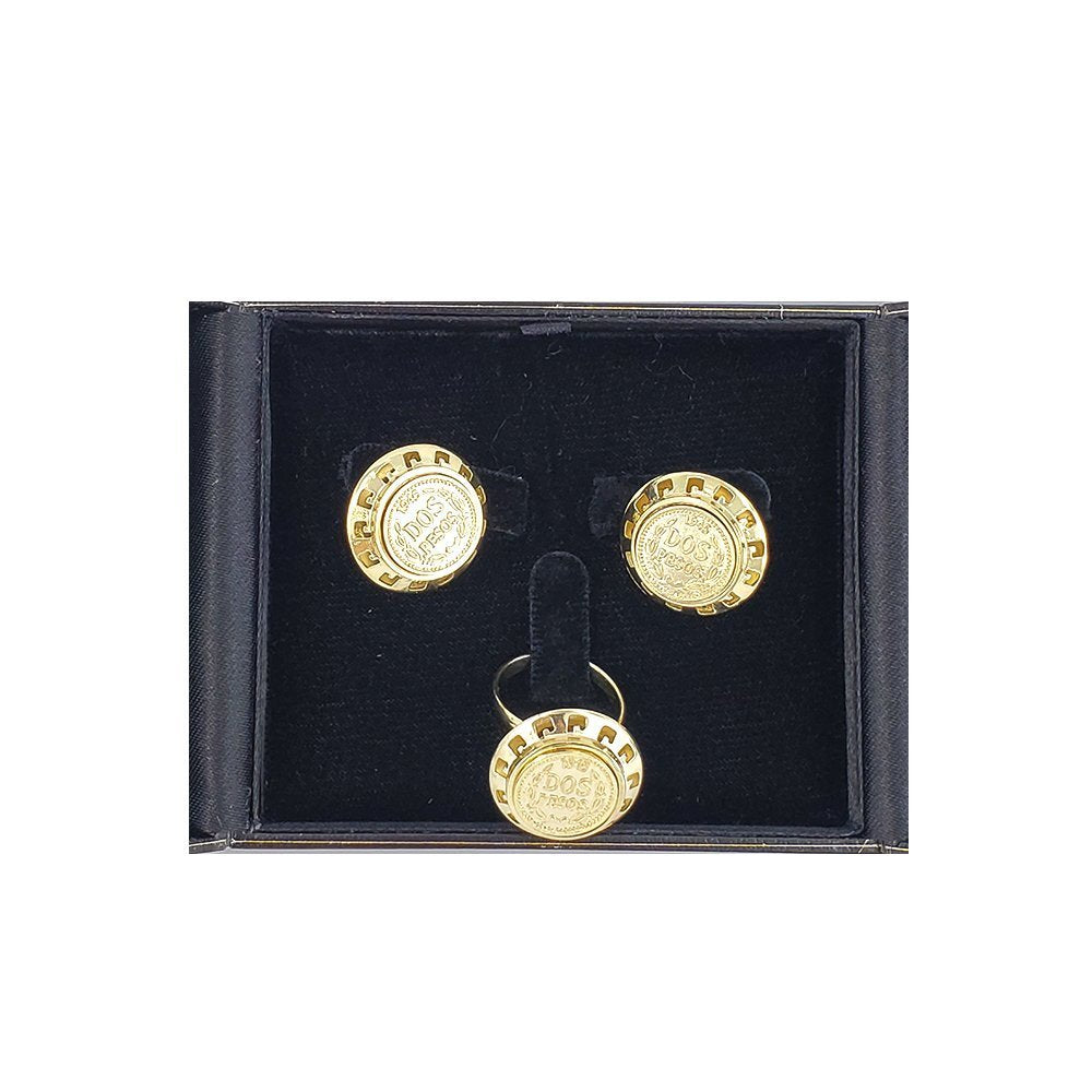 Dos Pesos Earrings With Ring Set PRS 1001-1