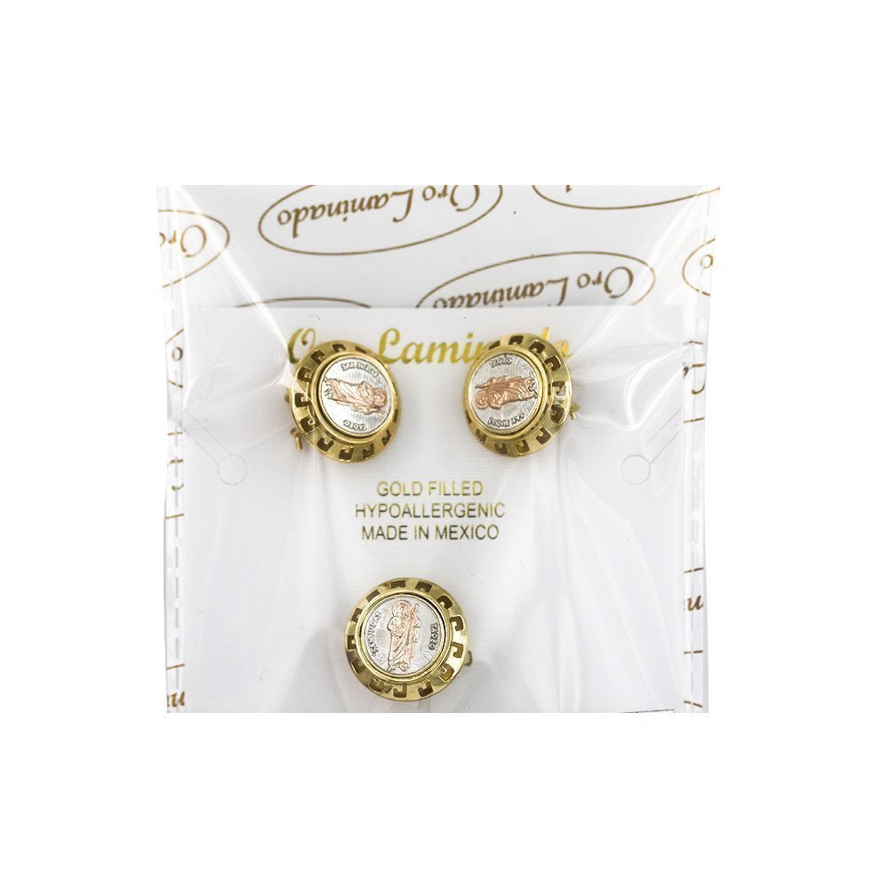 San Judas Earrings With Ring Set PRS 1002