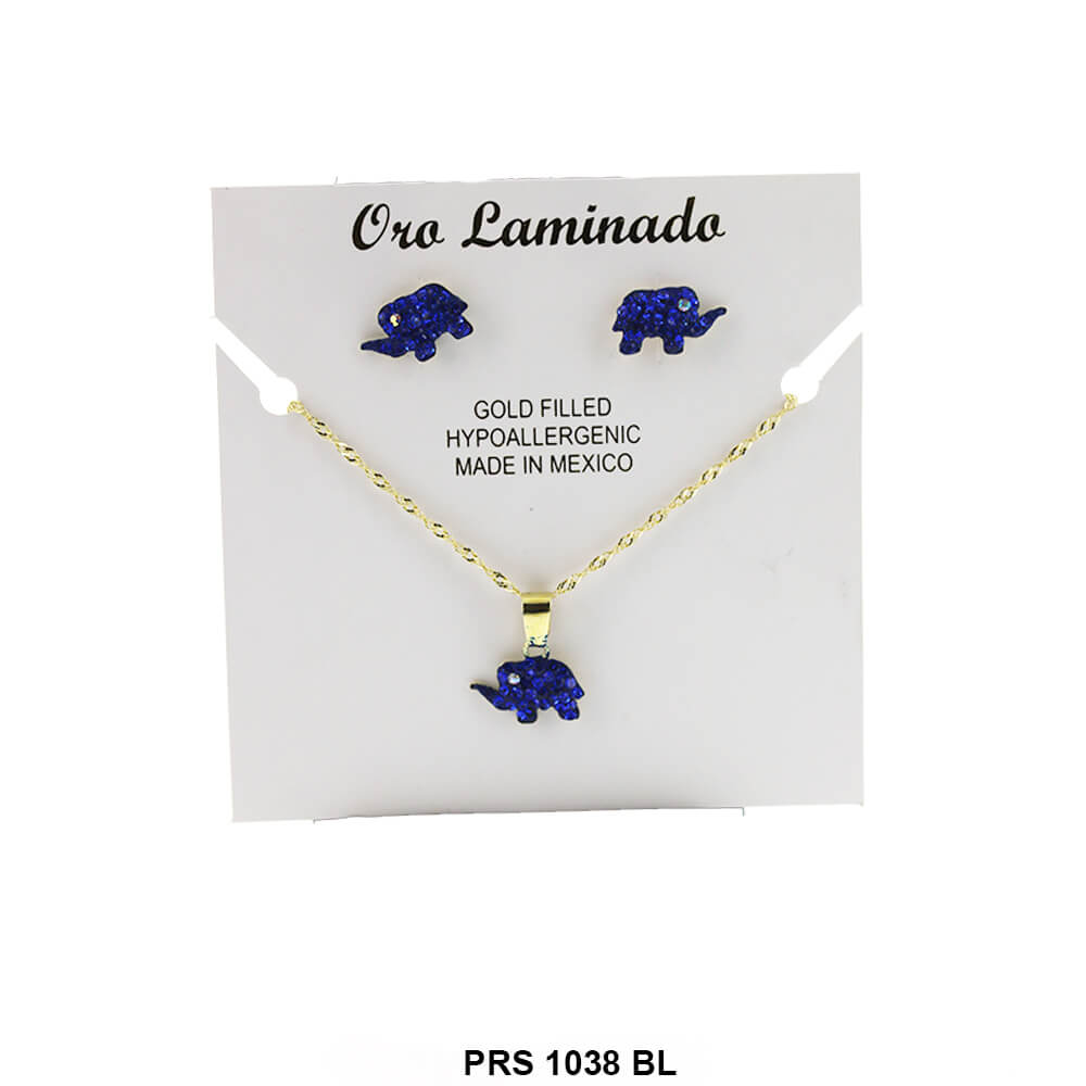 Conjunto Collar Elefante PRS 1038 BL