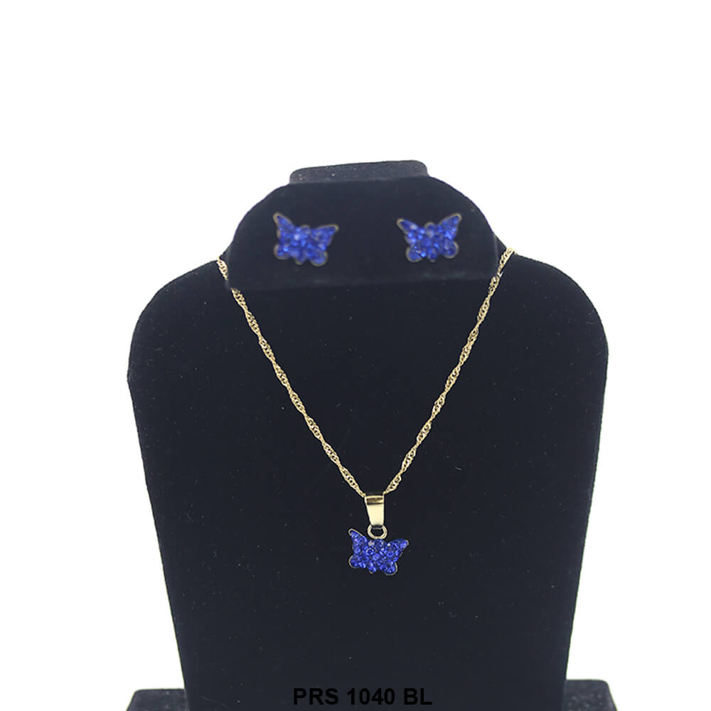 Conjunto Collar Mariposa PRS 1040 BL