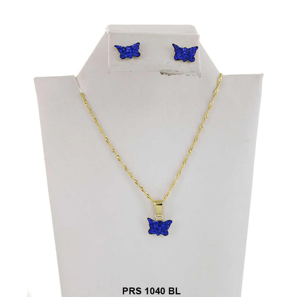 Conjunto Collar Mariposa PRS 1040 BL