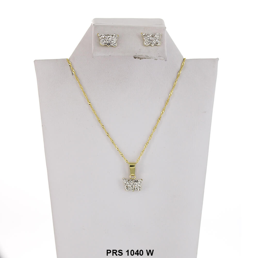 Conjunto de collar de mariposa PRS 1040 W