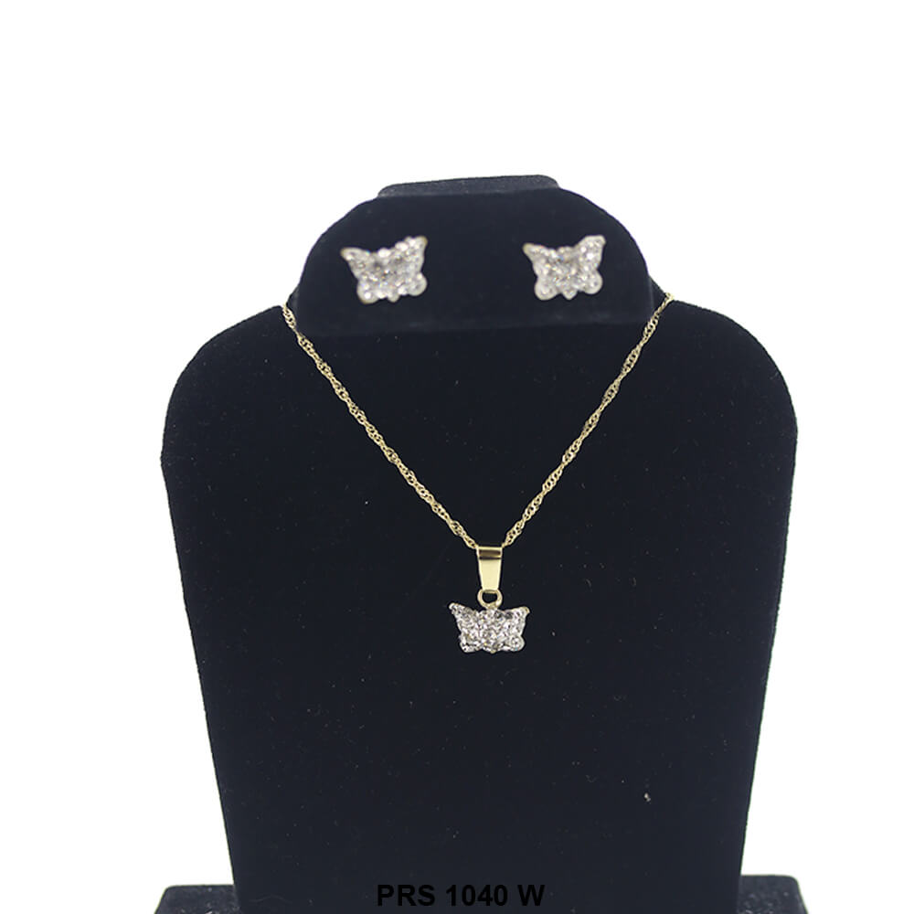 Conjunto de collar de mariposa PRS 1040 W