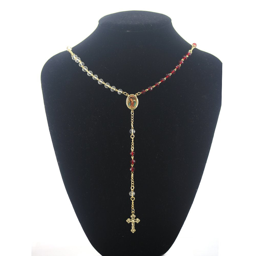 6 MM Rosary Blood And Water Guadalupe R 6005 BRG