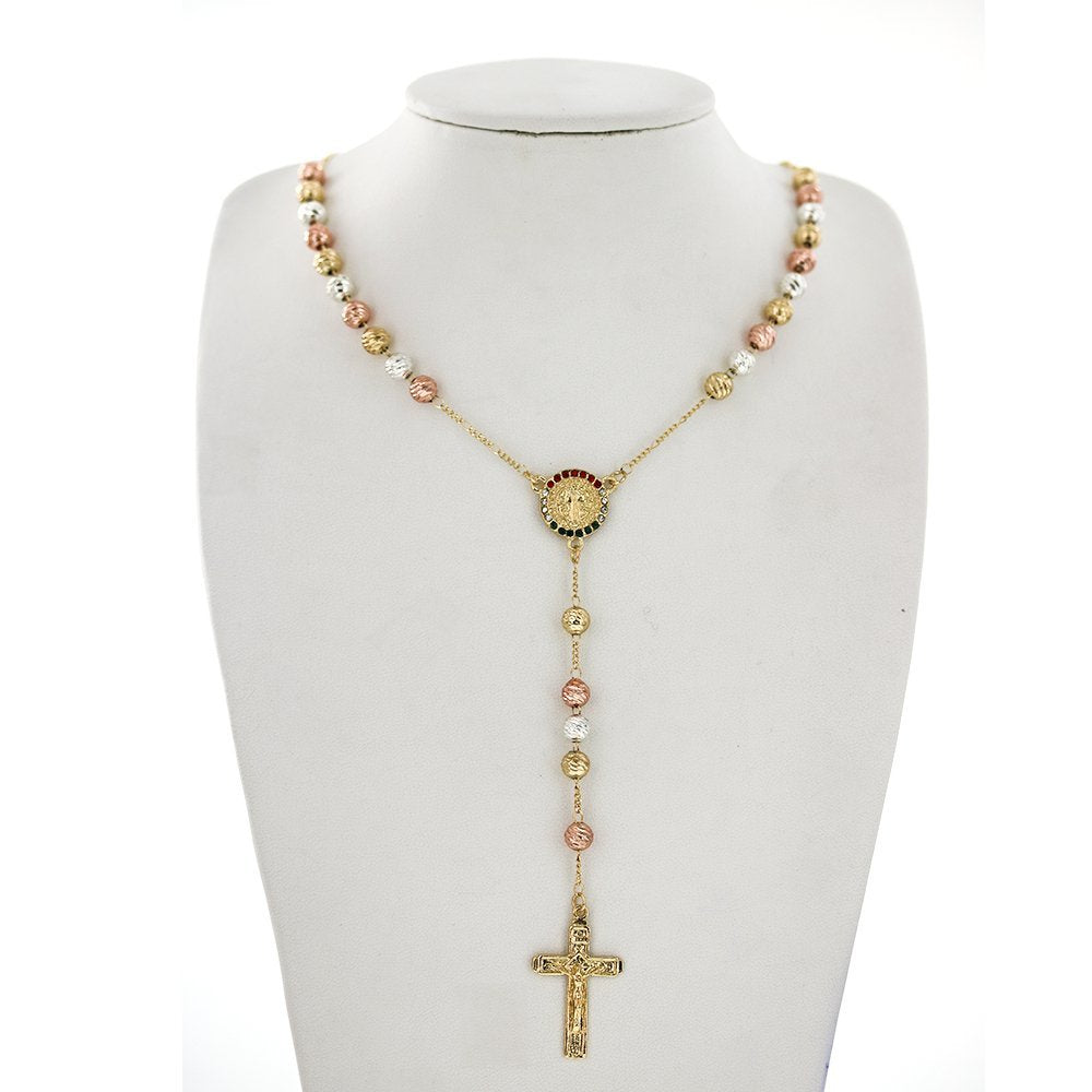 6 MM San Benito With Stones Rosary R 6012 M