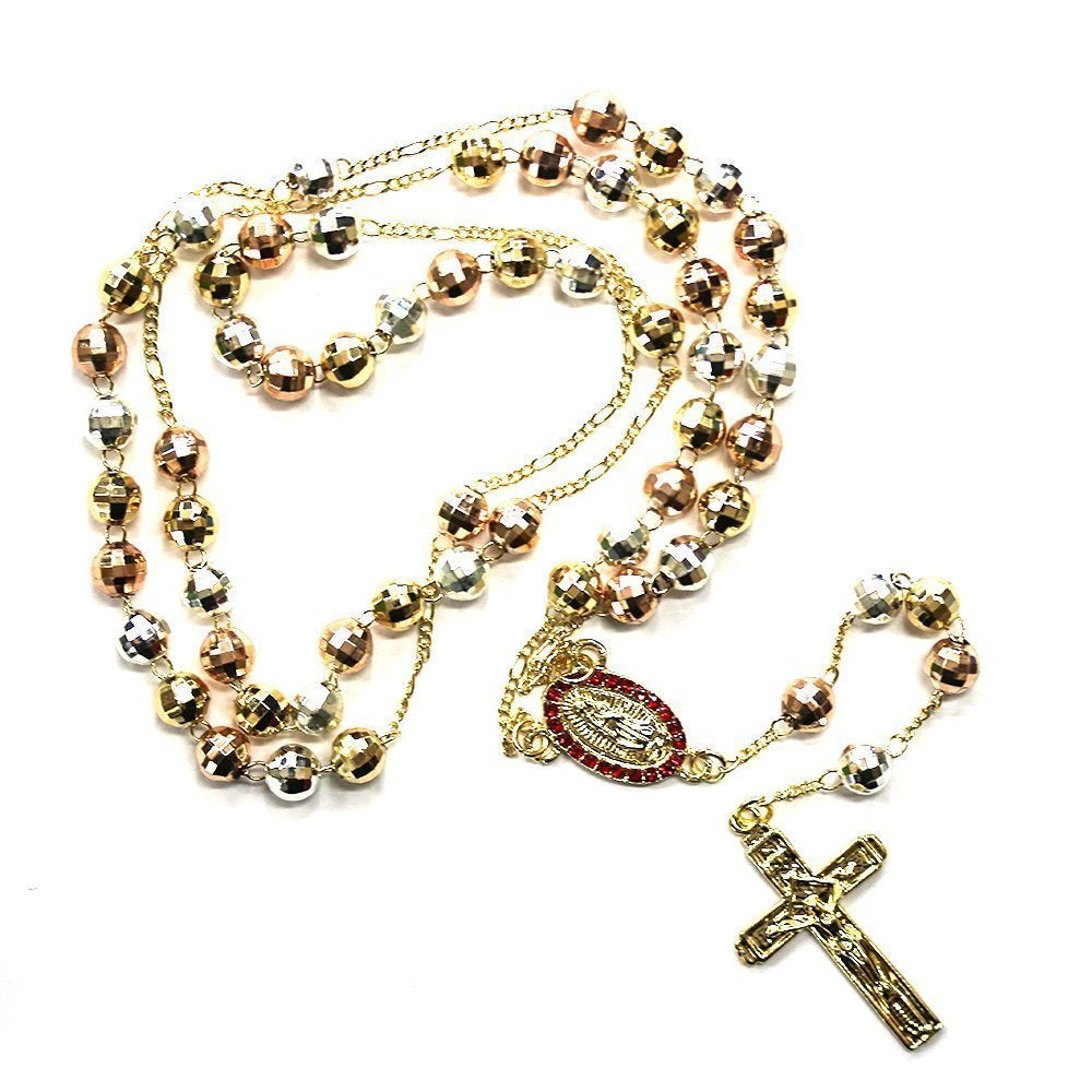 6 MM Guadalupe With Stones Rosary R 6015 R