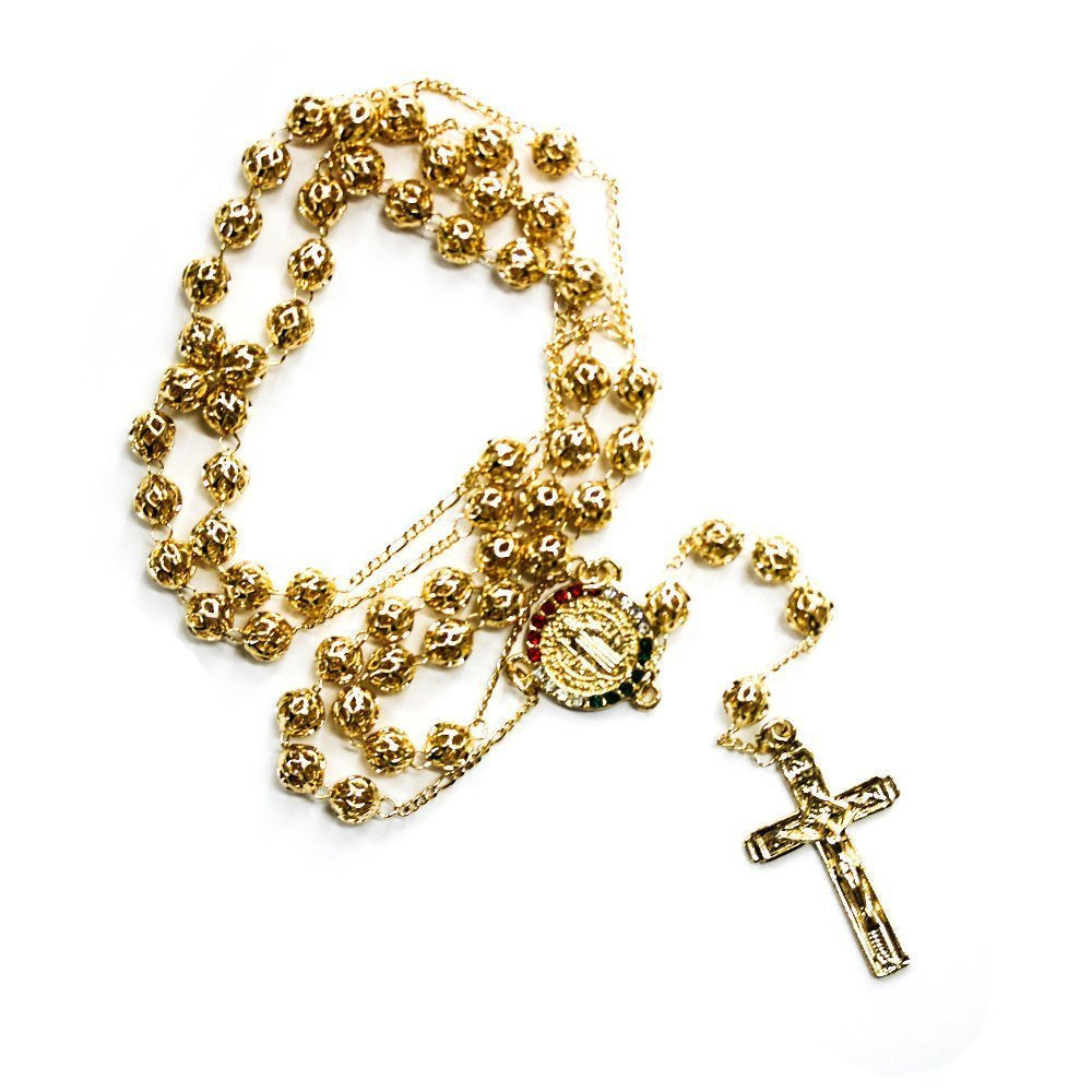 6 MM San Benito With Stones Rosary R 6017-1 M