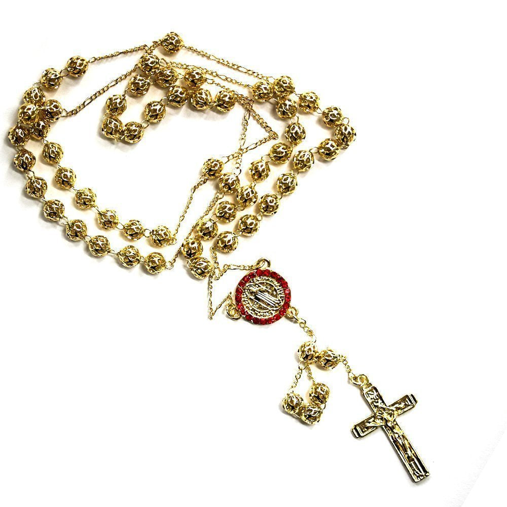 6 MM San Benito With Stones Rosary R 6017-1 R