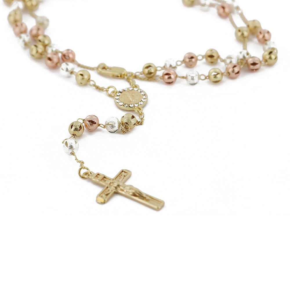 6 MM San Benito With Stones Rosary R 6018 W