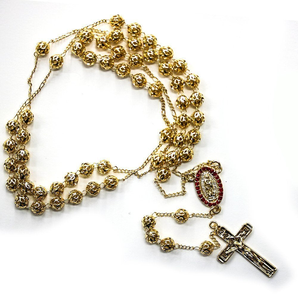 6 MM Guadalupe With Stones Rosary R 6019-1 R