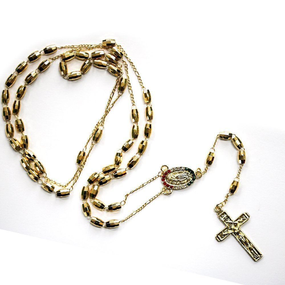6 MM Rice Beads Guadalupe Rosary R 6023-1 M