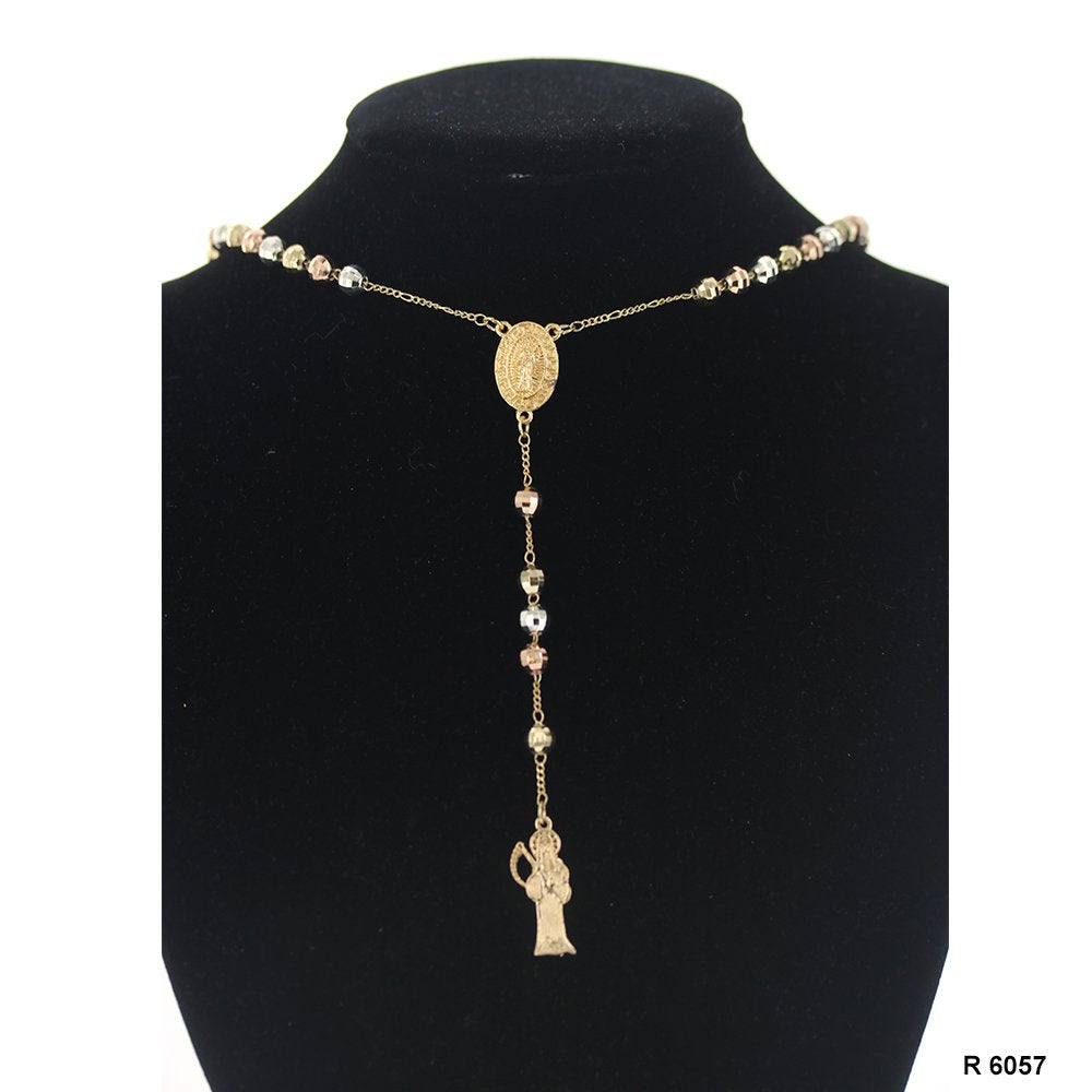 6 MM Beads Rosary Santa Muerte R 6057