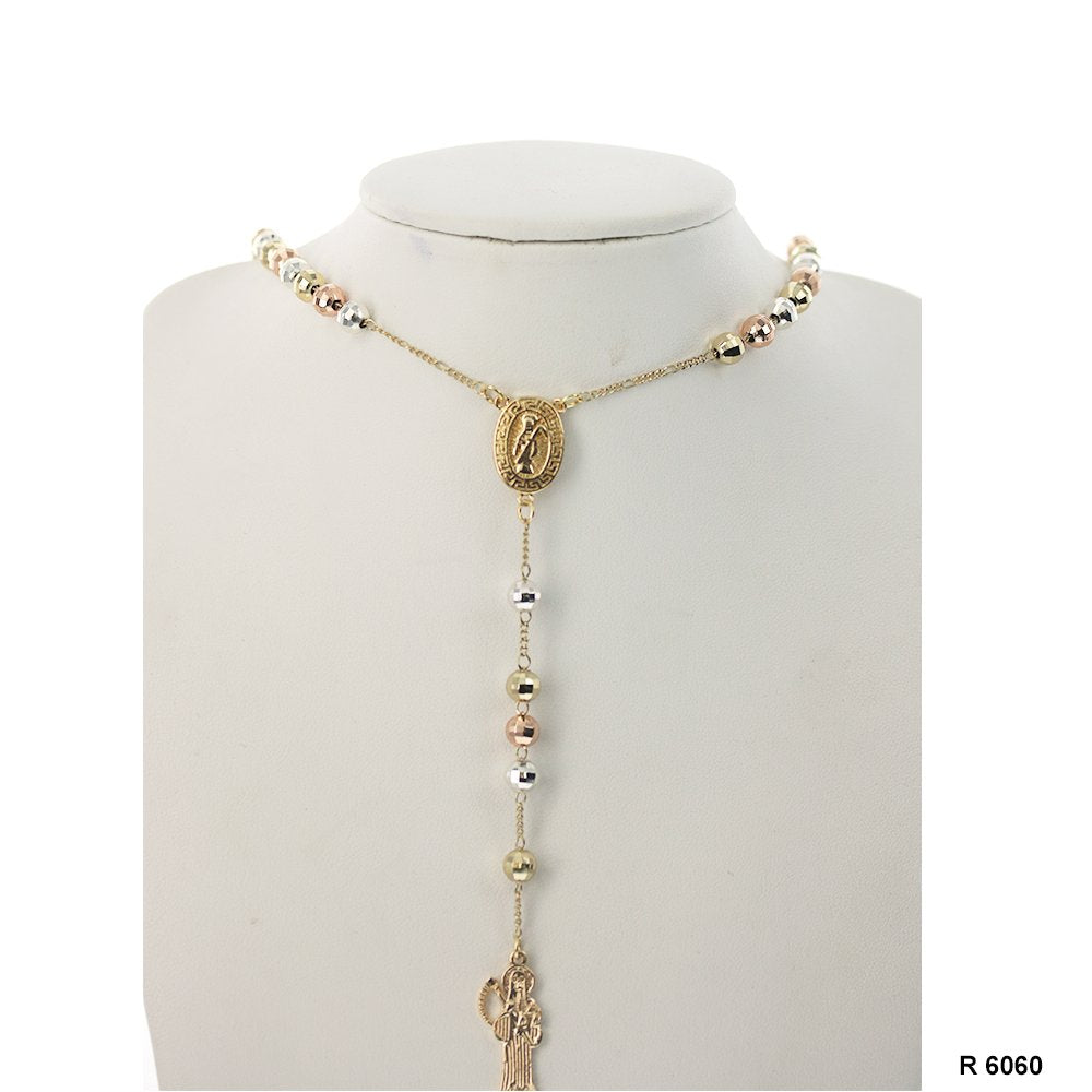 6 MM Beads Rosary Santa Muerte R 6060