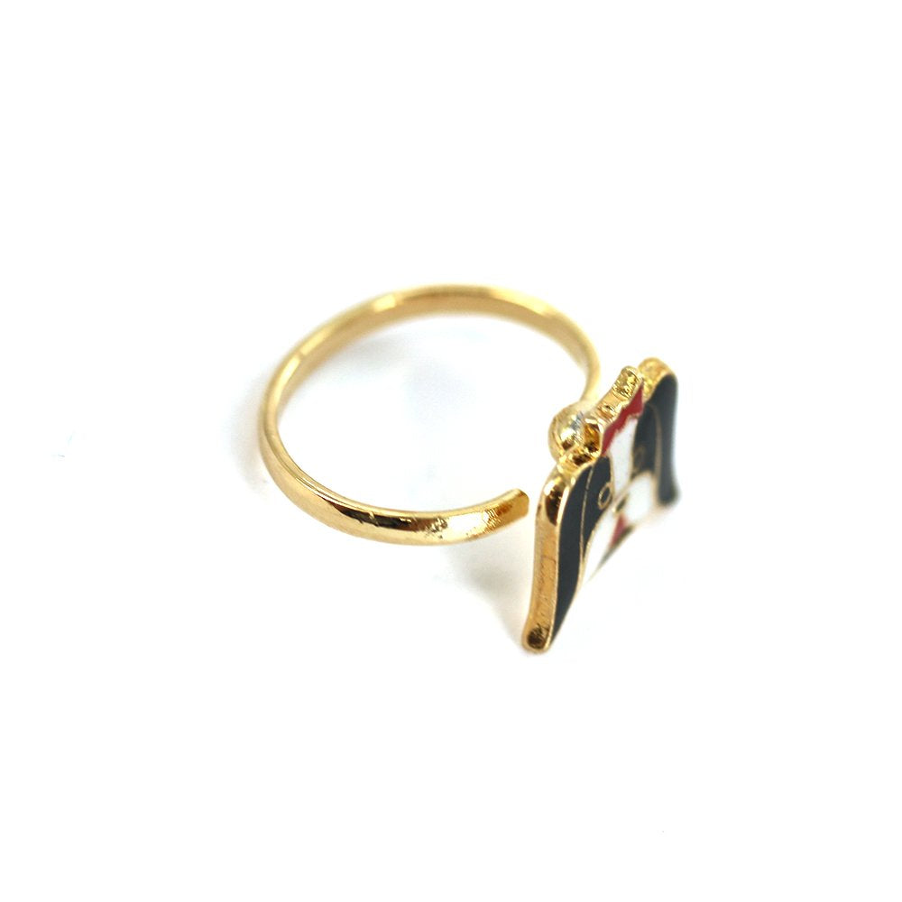 Anillo Ajustable Niño Perro Chapado en Oro R0015