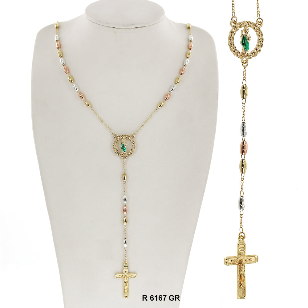 6 MM Rice Beads San Judas Rosary R 6167 GR